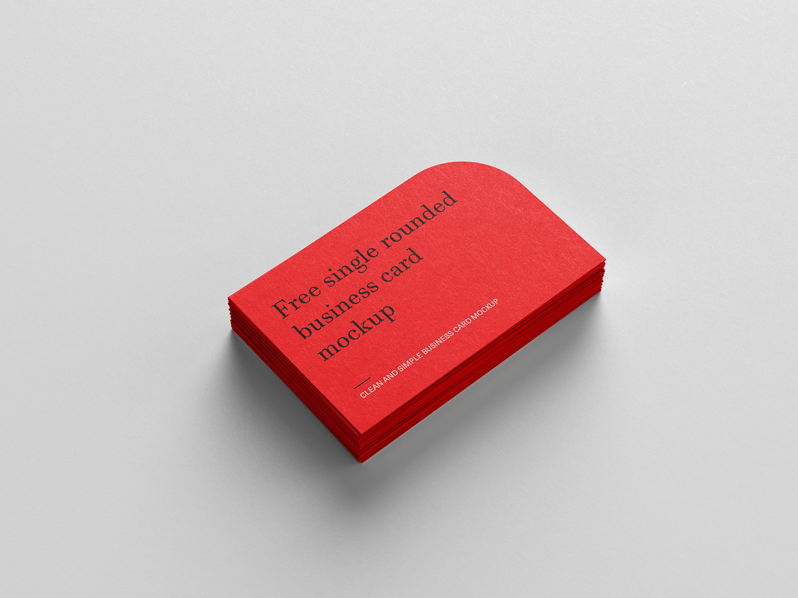 Single Rounded Business Card Mockup