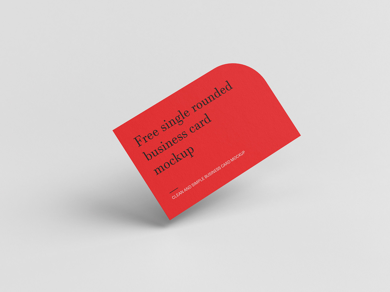 Single Rounded Business Card Mockup