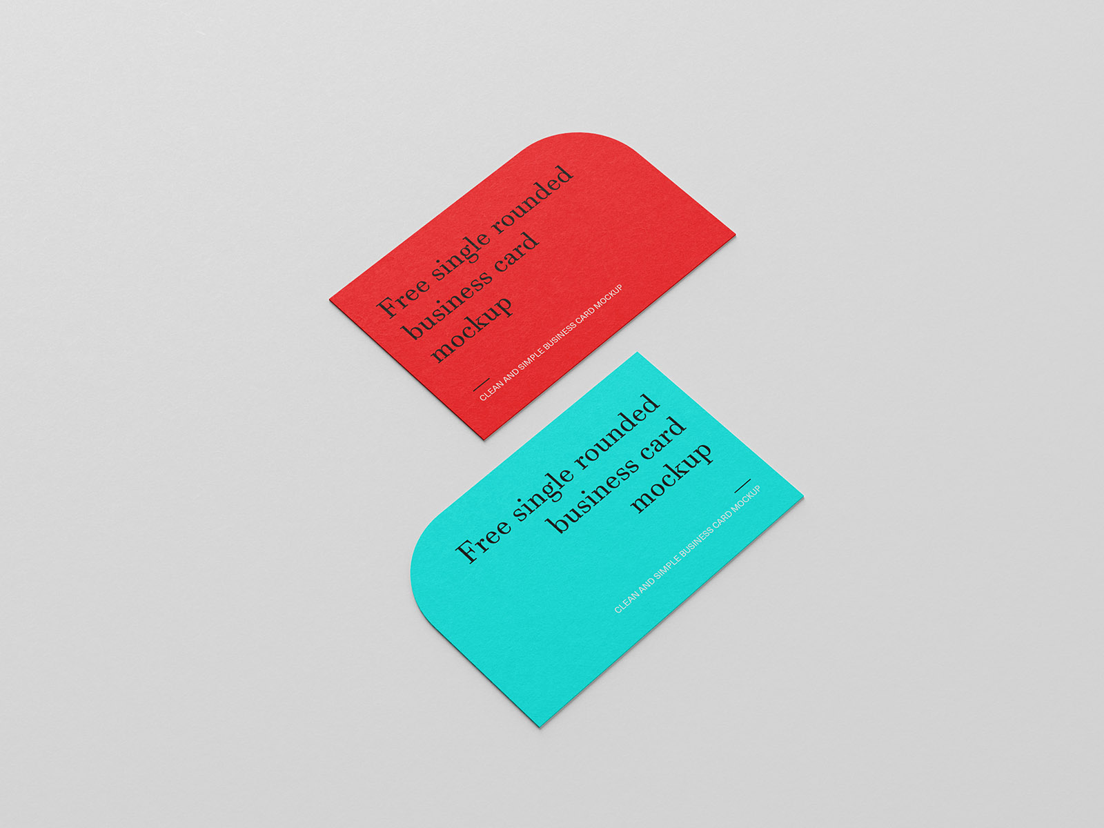 Single Rounded Business Card Mockup