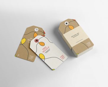 Free Paper Label Tags Mockup