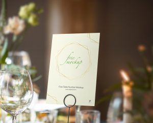 Free Table Number Mockup