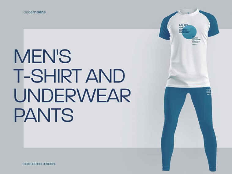 T-Shirt and Underwear Pants Mockup