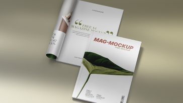 Free A4 Title / Inner Page Magazine Mockup PSD