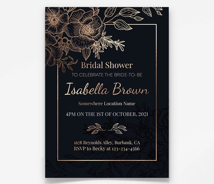 Download Free Free Bridal Shower Invitation Template PSD