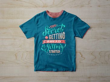 Free Short Sleeves T-Shirt Mockup PSD For Graphic Tees