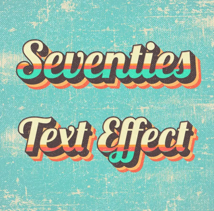 Free Seventies Style Text Effect PSD - PsFiles