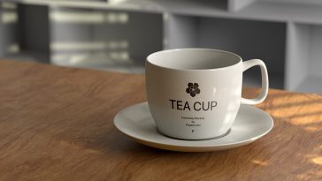 Free Tea Cup PSD Mockup