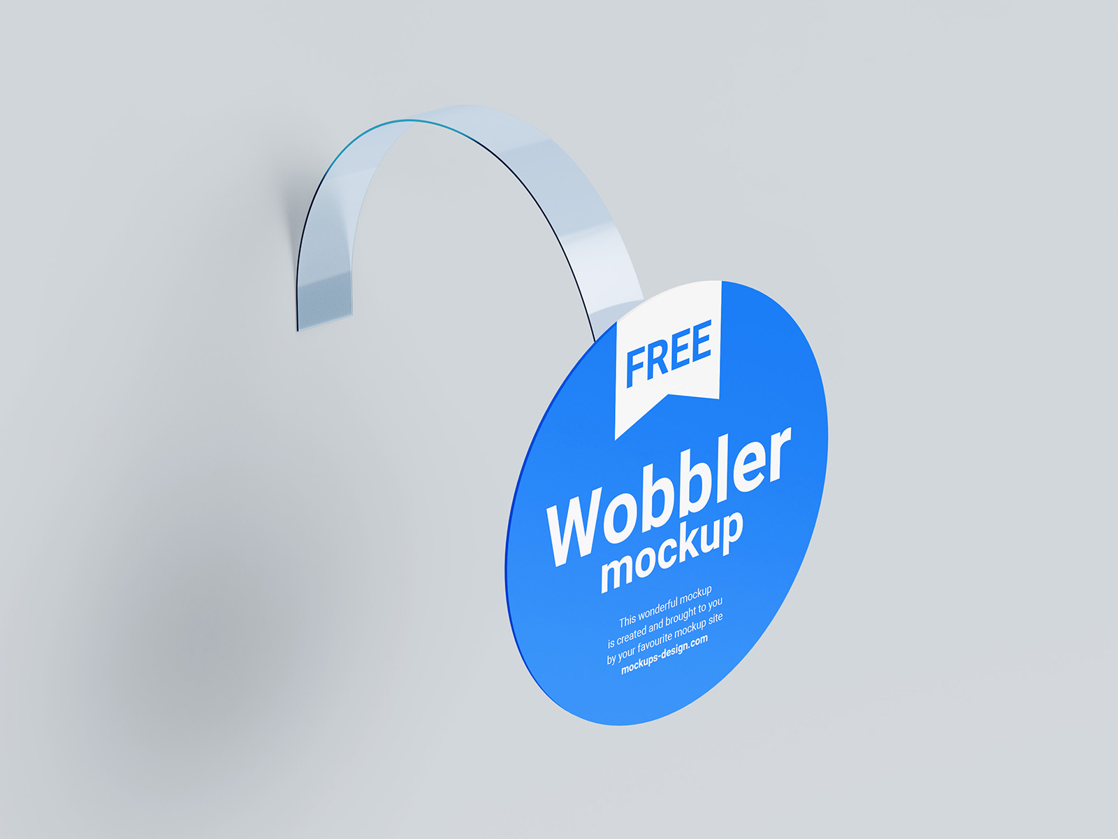 Free Round Shelf Wobbler Mockup PSD Set