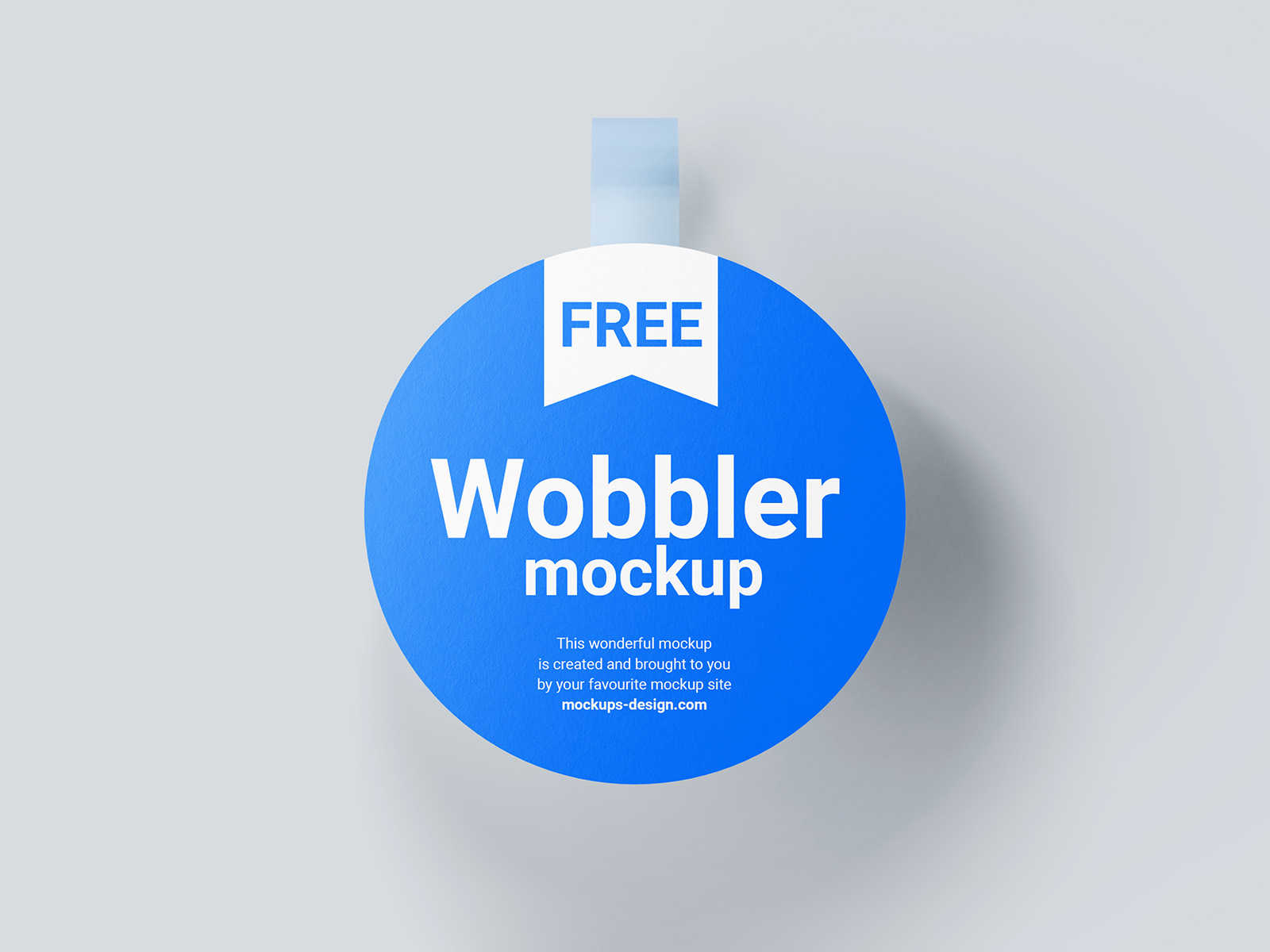 Free Round Shelf Wobbler Mockup PSD Set