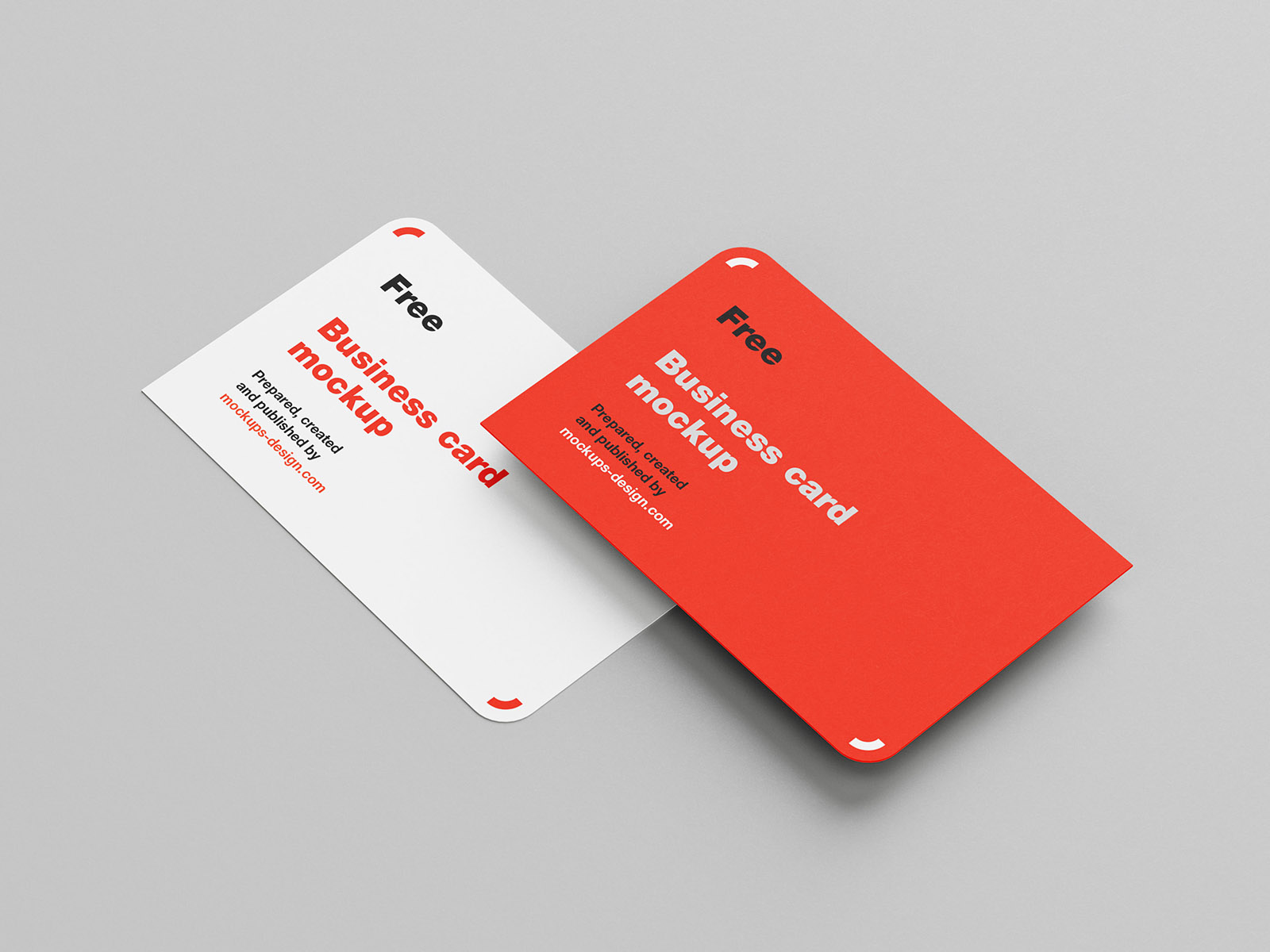 Round Corners Business Card Mockup (PSD)
