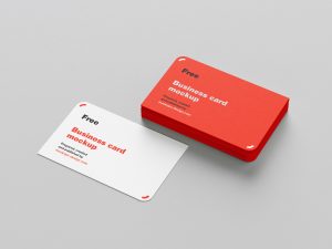 6 Free Rounded Corners Business Card Mockup PSD Files