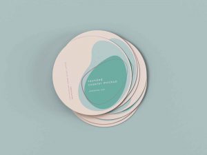 Free Minimal Rounded Coaster Mockup