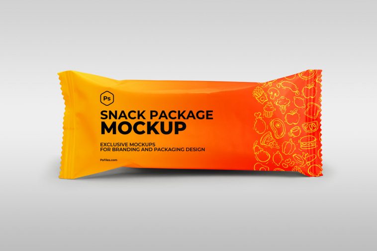 PsFiles Free Snack Protein Bar Packaging Mockup PSD