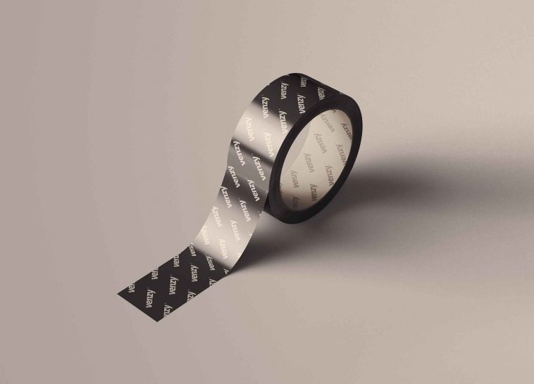 Free Realistic Duct Tape Mockup PSD