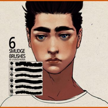 Six Free Six Smudge Brushes for Photoshop by Stereofrenik