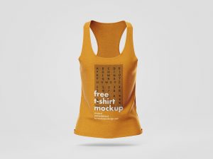 Free Women’s Sleeveless T-shirt Mockup PSD