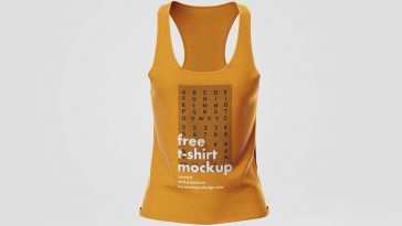 Free Women’s Sleeveless T-shirt Mockup PSD