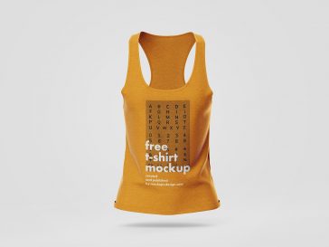 Free Women’s Sleeveless T-shirt Mockup PSD