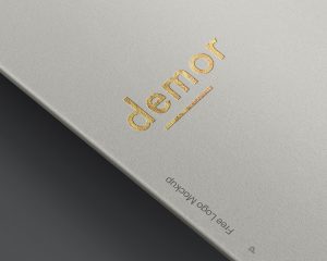 Free Foil Textured Logo Mockup