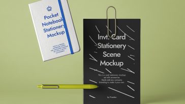 Free Stationery Notebook Mockup PSD