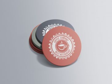 Circular Coaster Mockup PSD