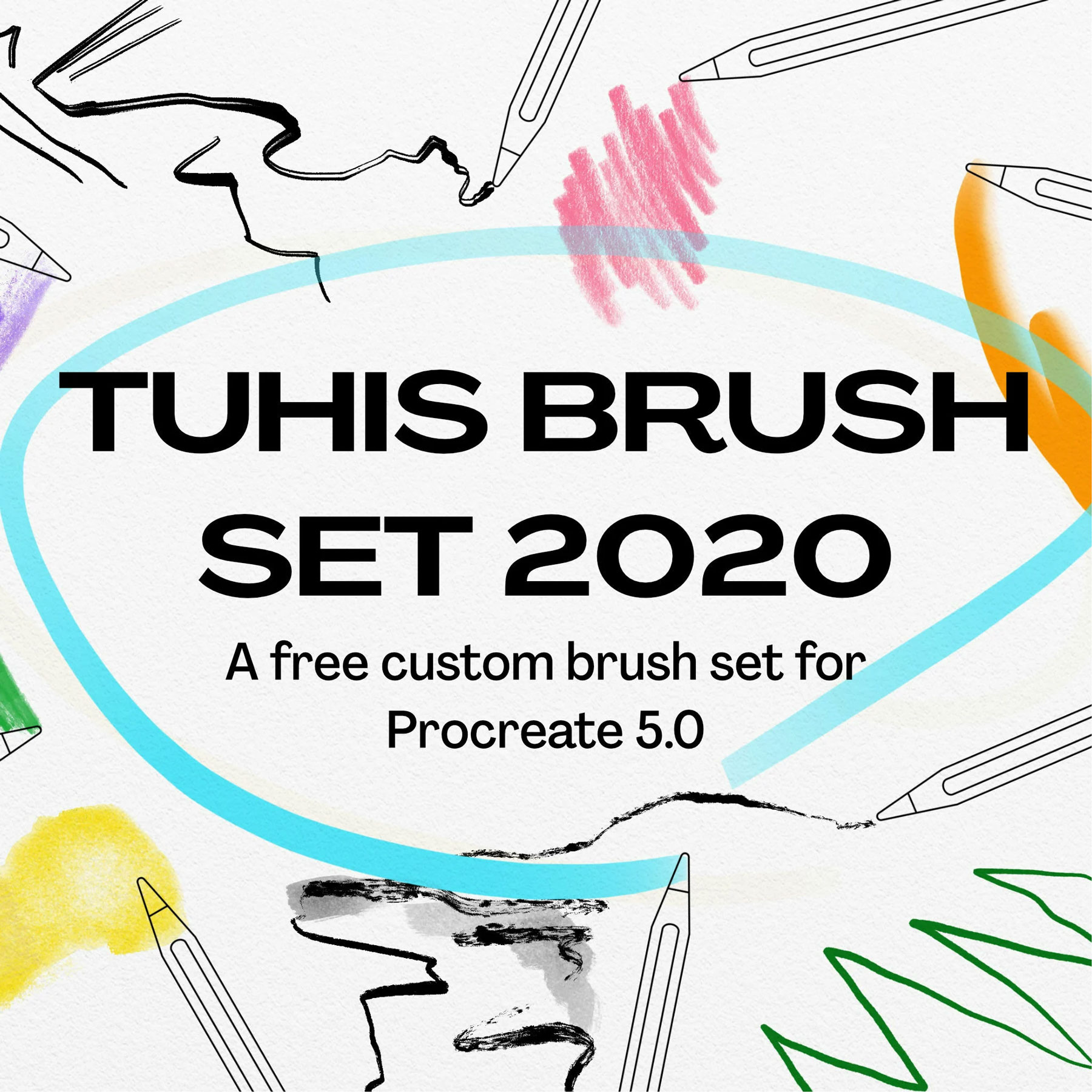 Custom Brush Set Procreate for free PsFiles