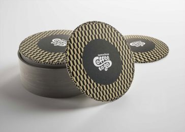 Free Drink Coaster Mockup PSD