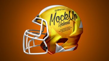 Free American Football Helmet Mockup PSD