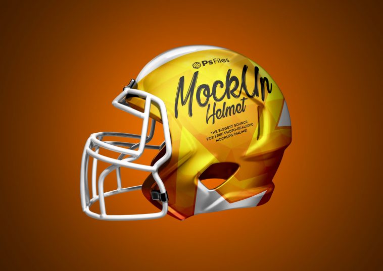 Free American Football Helmet Mockup PSD