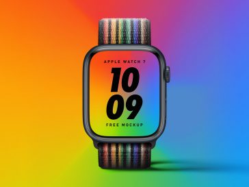 2 Free Apple Watch Series 7 App Mockup PSD Files