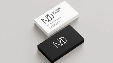5 Free Black And White Business Card Mockup PSD Files