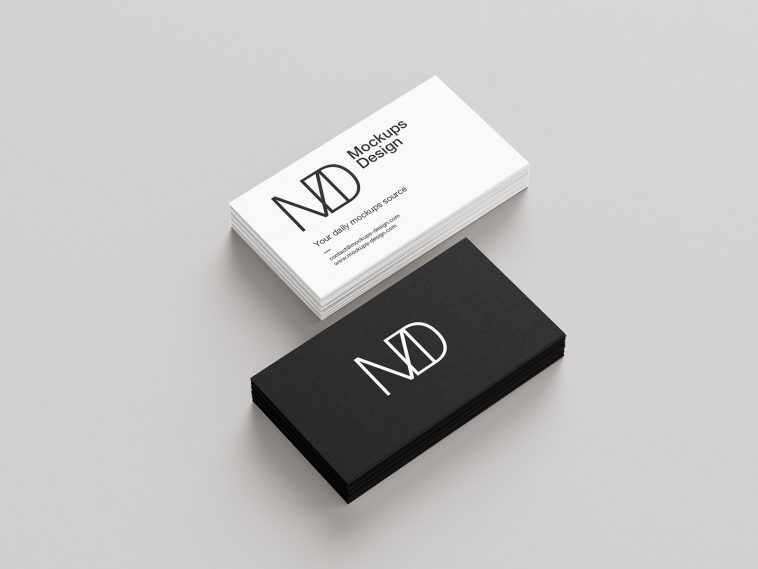 5 Free Black And White Business Card Mockup PSD Files