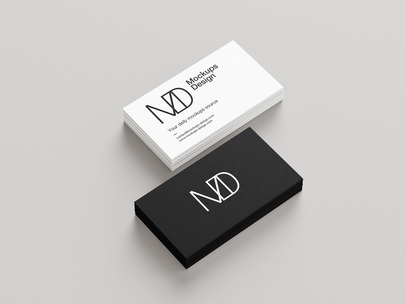 Download Free 5 Free Black and White Business Card Mockup PSD Files