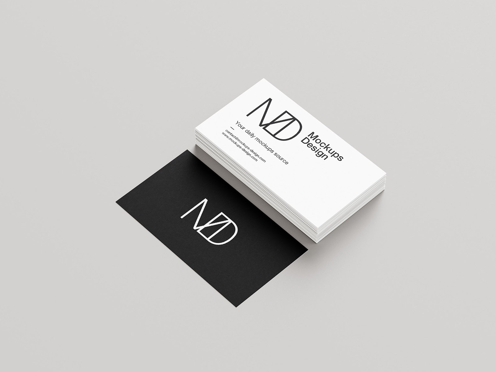 5 Free Black And White Business Card Mockup PSD Files