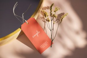 Free Clothing Label Tag Mockup PSD