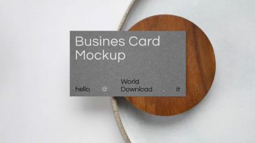 Plate Business Card Mockup PSD