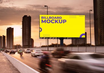 PsFiles Free Giant Billboard Signage Mockup new City Flyover