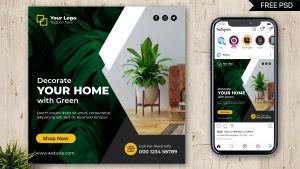 Promote Your Plant Business and Shop Product through our Free Plants shopping Instagram Post Design Template