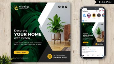 Promote Your Plant Business and Shop Product through our Free Plants shopping Instagram Post Design Template