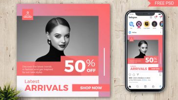 Free Minimal Instagram Post PSD Template for Clothing Stores - PsFiles