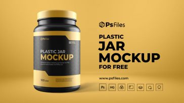 PsFiles Free Plastic Supplement Jar Bottle Mockup PSD