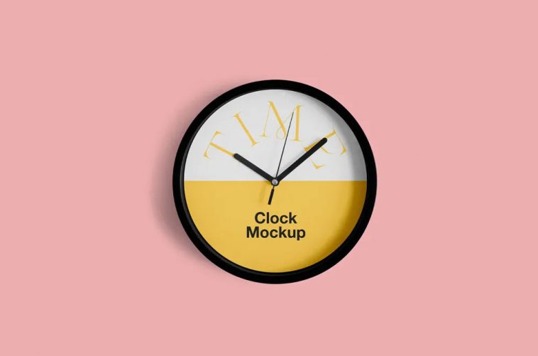 Rounded Clock Mockup