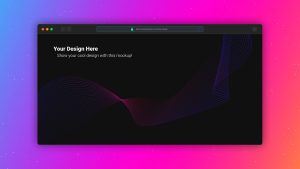 Web Browser Dark Theme Mockup