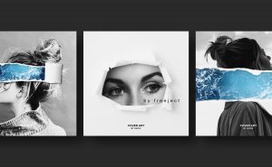 Free 3 Ripped Paper Cover Art Design Template