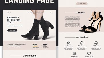 Best Shoes Landing Page Template