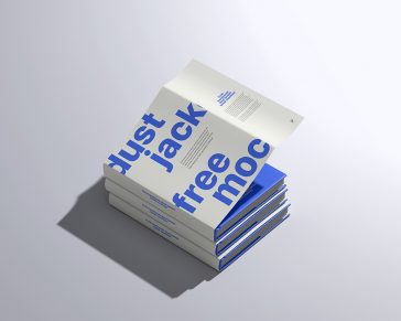 Free Hardcover Dust Jacket Book Mockup