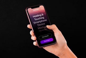 Free Ultra High Quality Hand Holding iPhone Mockup PSD - PsFiles