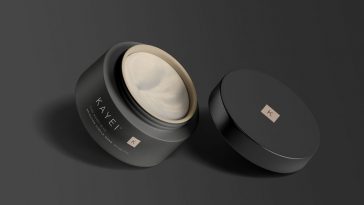Free Rounded Cosmetic Jar Mockup PSD