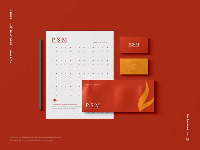 Free Corporate Identity Premium Stationery Mockup