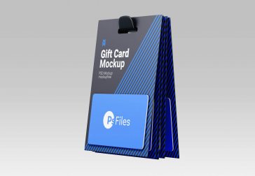 Free Gift Card Blister Packaging Mockup PSD Set